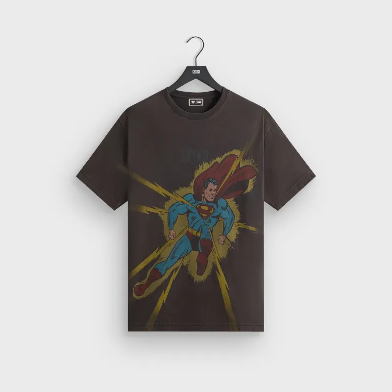 Superman | Kith Lightning Bolt Tee - Black sold by Kith