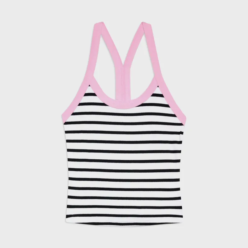 Frankies Bikinis Velma Terry Tank - Vintage Stripe sold by Kith