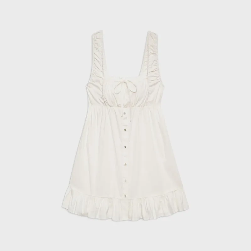 Frankies Bikinis Marilyn Poplin Mini Dress - White sold by Kith