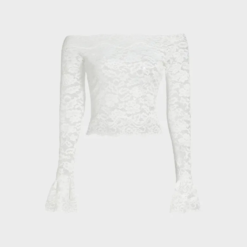 Ronny Kobo Maribeth Top - Ivory sold by Kith