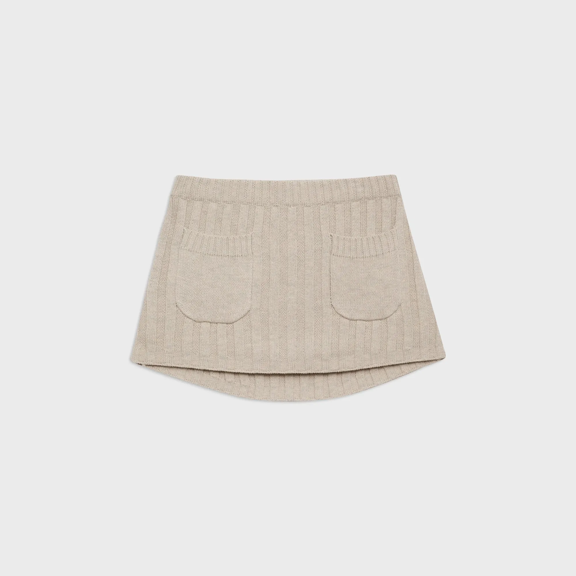 Frankies Bikinis Ashton Cotton Knit Skirt - Cream sold by Kith
