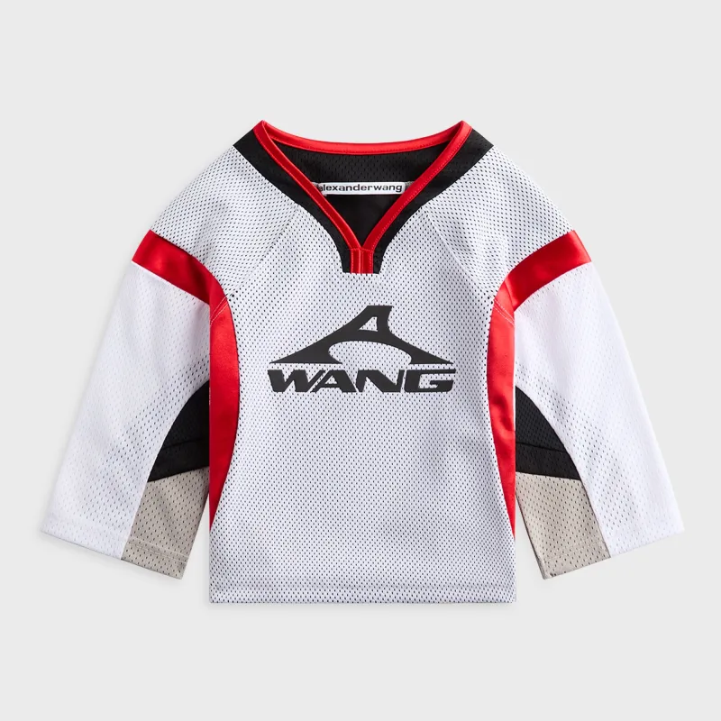 Alexander Wang Graphic Shrunken Combo Jersey - White / Red sold by Kith