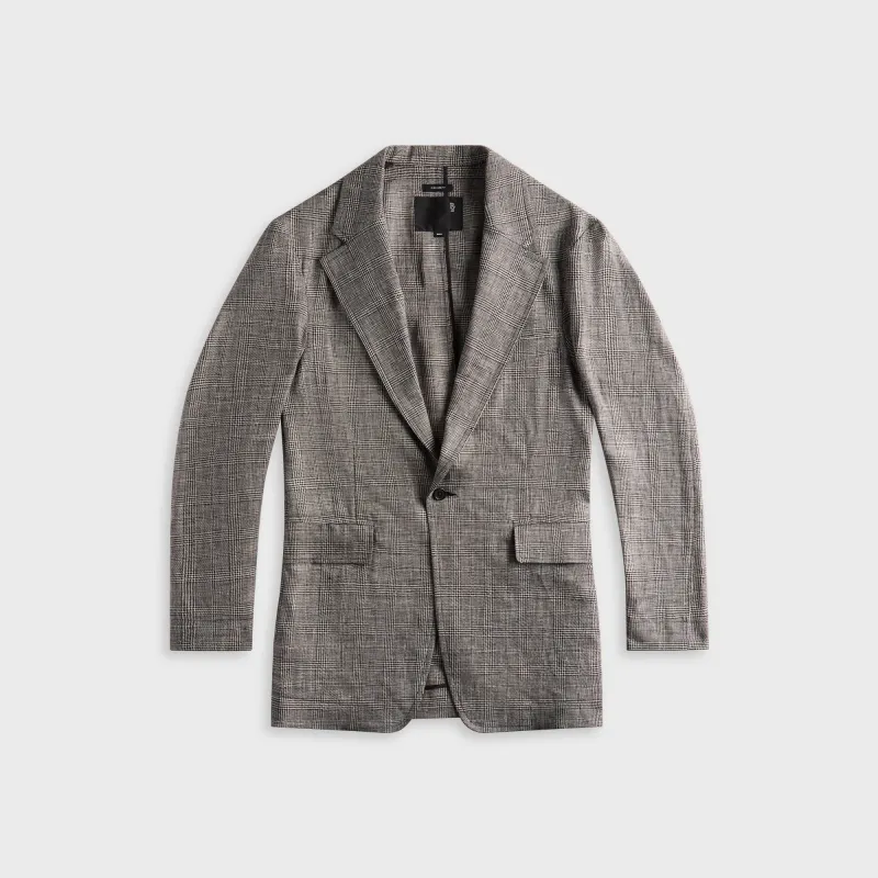 R13 Oversized Ragged Blazer - Black / White Glenplaid sold by Kith