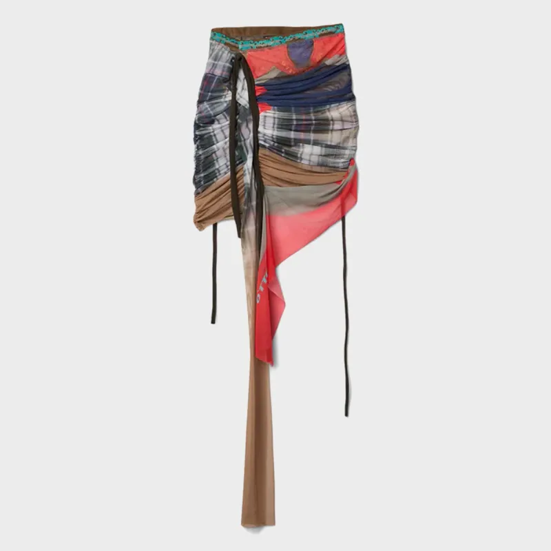 Ottolinger Mesh Skirt - Surf Plaid Print sold by Kith