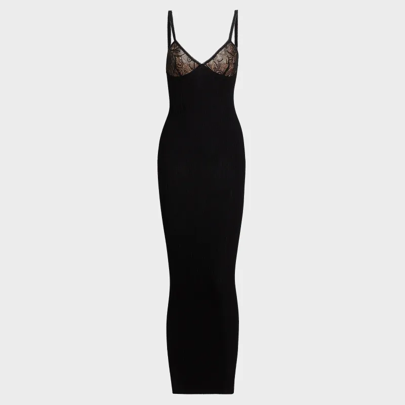 Ronny Kobo Pascale Dress - Jet Black sold by Kith