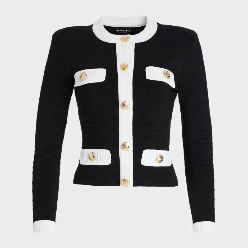 Retrofete Calla Jacket-Metallic Black sold by Kith