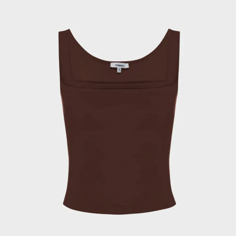 Miaou Luna Top - Chocolate sold by Kith