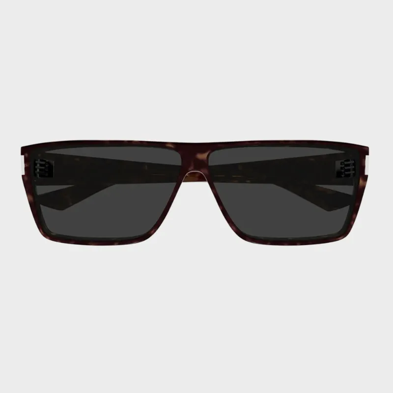 Saint Laurent Square Sunglasses - Shiny Dark Havana sold by Kith