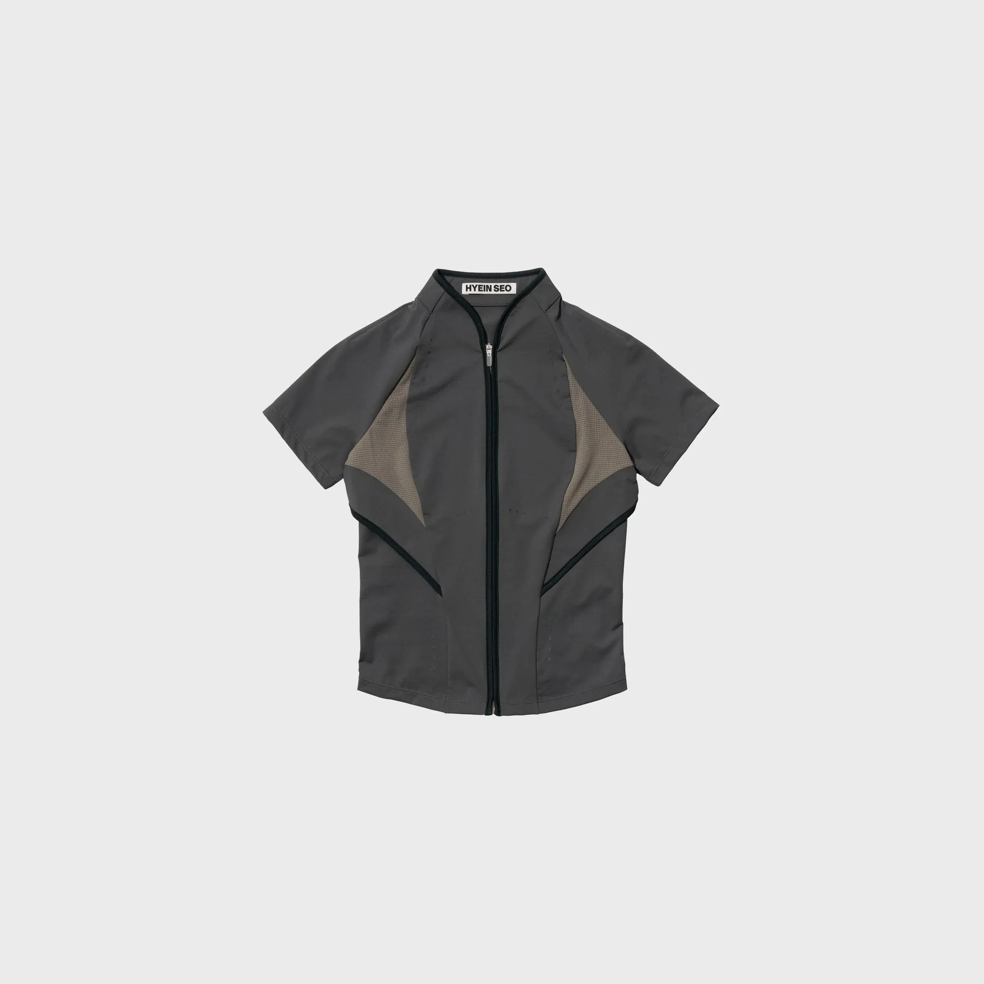 Hyein Seo Slashed Zip Top - Khaki sold by Kith