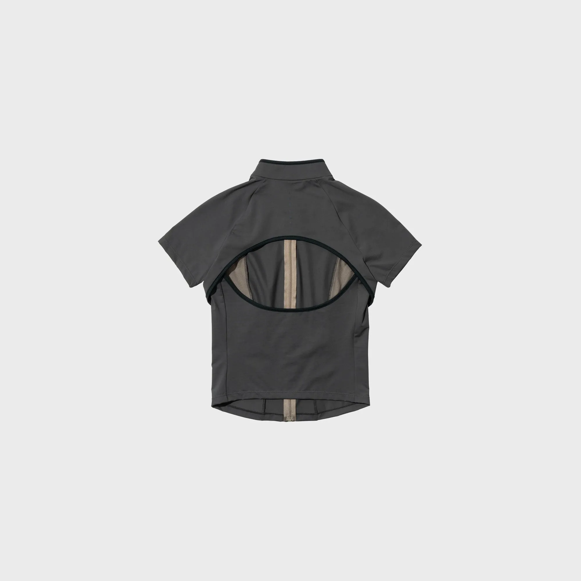 Hyein Seo Slashed Zip Top - Khaki sold by Kith product image thumbnail 2