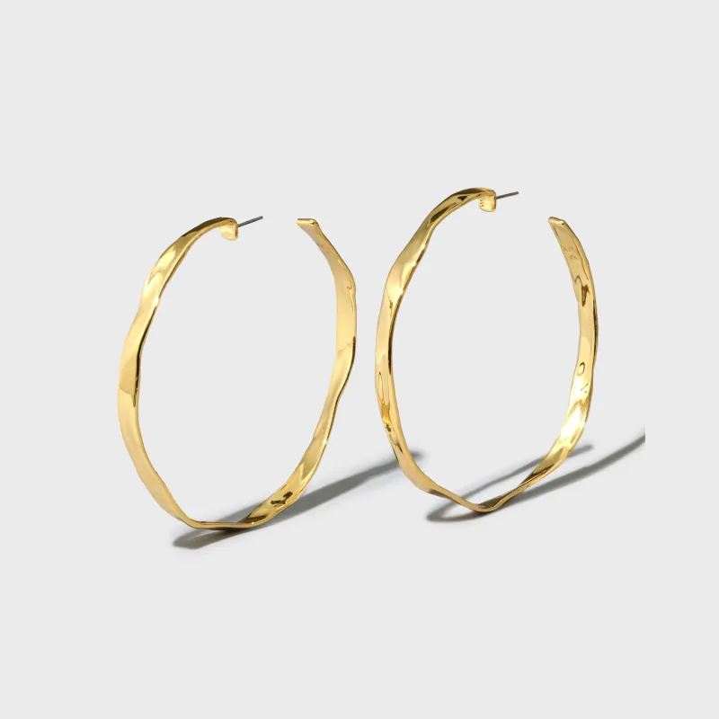 Alexis Bittar Molten X-Large Hoop Earring - Gold sold by Kith