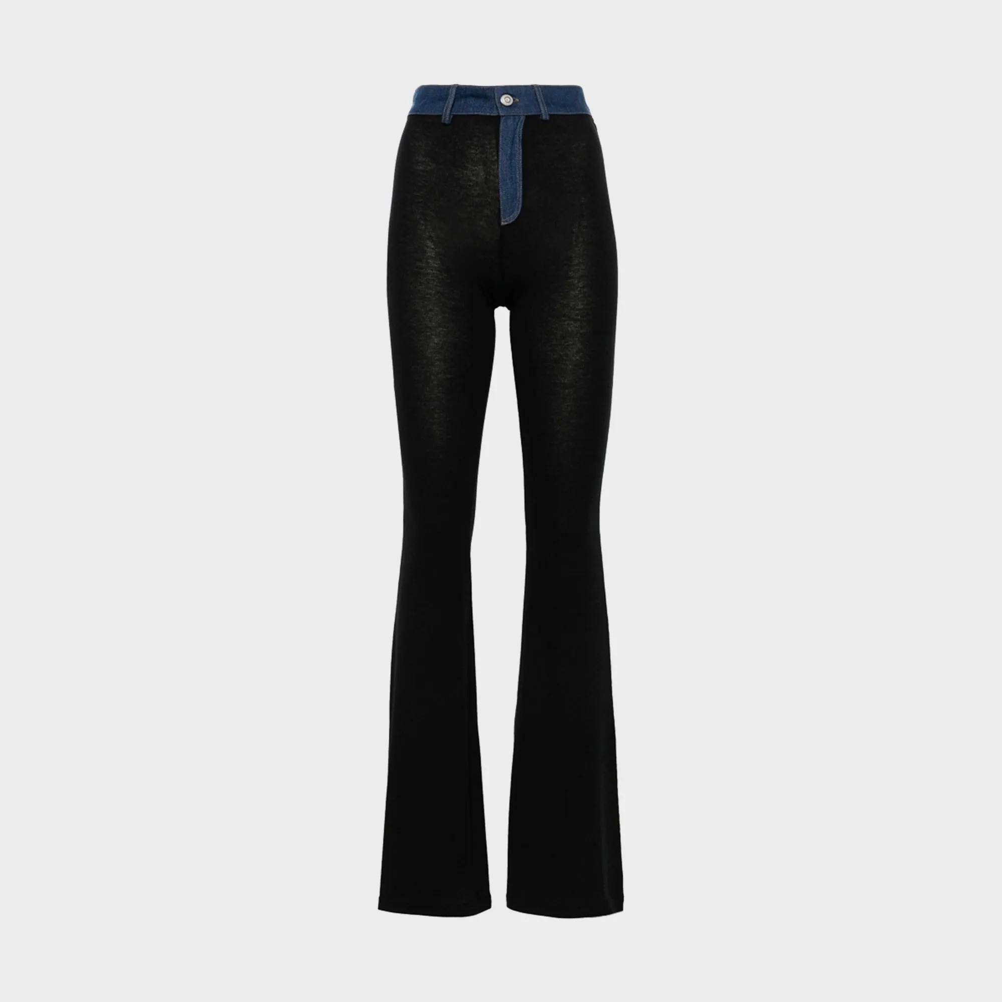 Coperni Second Skin Rib Denim Pants - Black sold by Kith