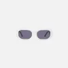 The Attico Blake Frame Sunglass - White sold by Kith
