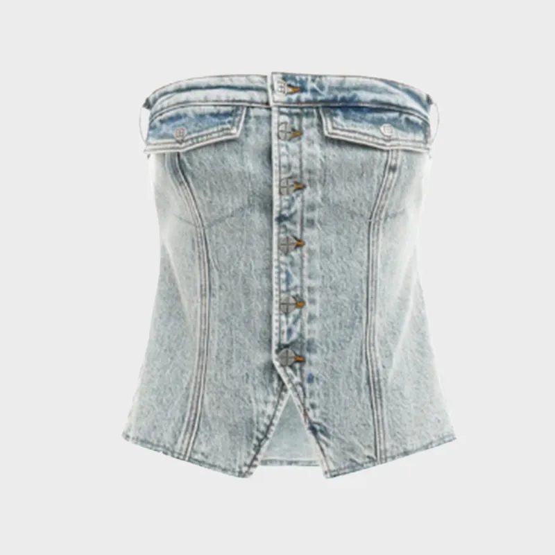 Ksubi Retro Bustier Youth - Mid-blue sold by Kith