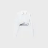 Alexander Wang Cropped Shirt With White Logo Elastic - White sold by Kith