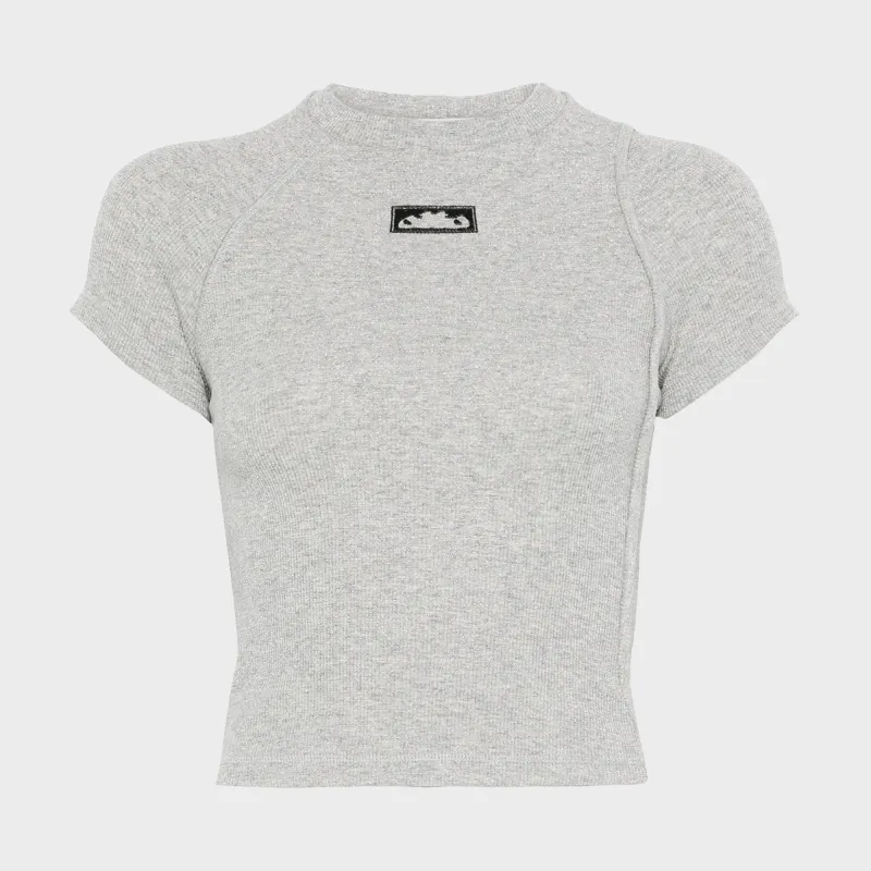 Ottolinger Decontructed Rib T-Shirt - Silver Melange sold by Kith