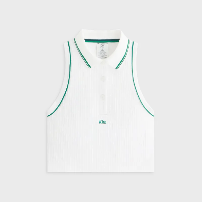 Kith Women for Wilson Classic Cropped Polo - White sold by Kith