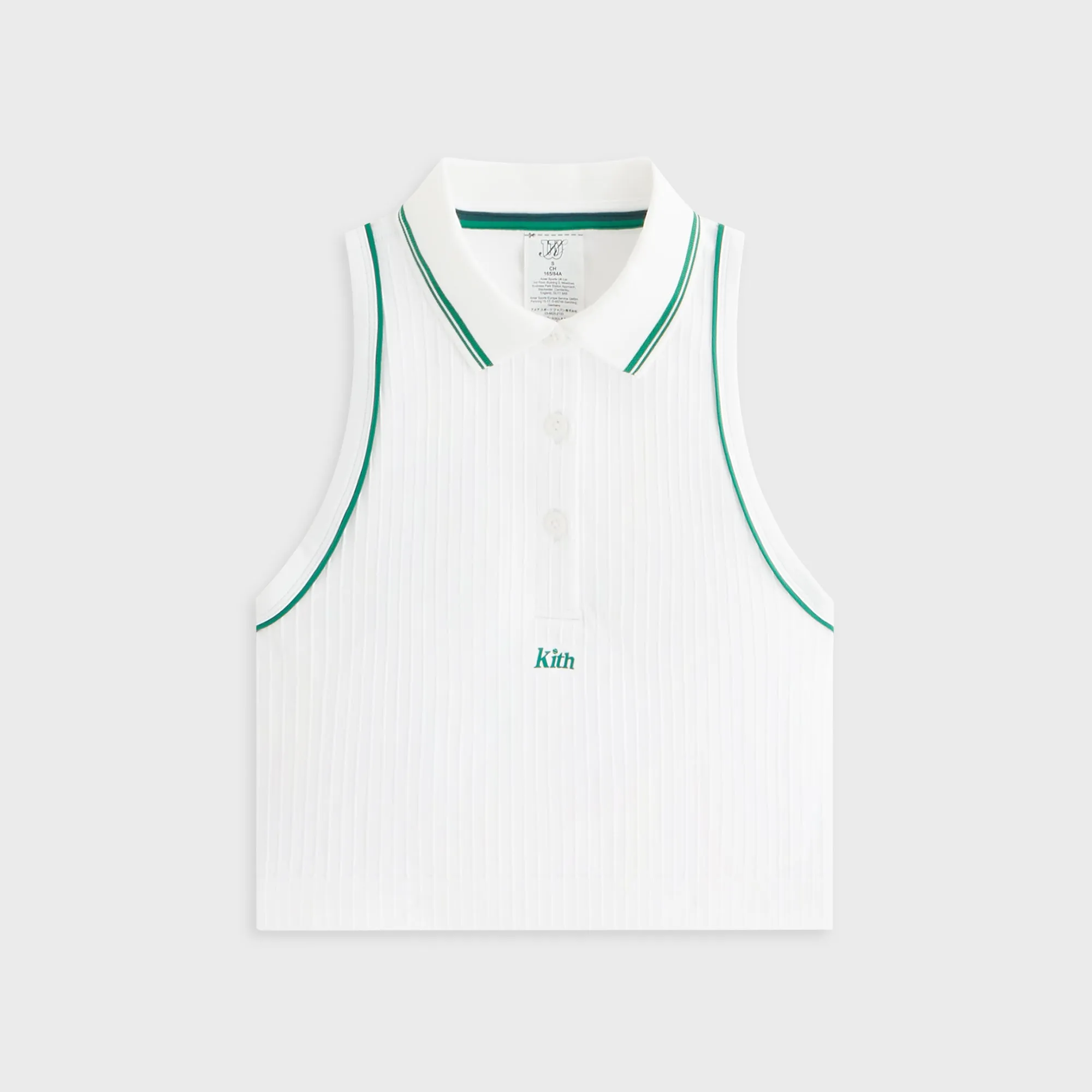 Kith Women for Wilson Classic Cropped Polo - White sold by Kith