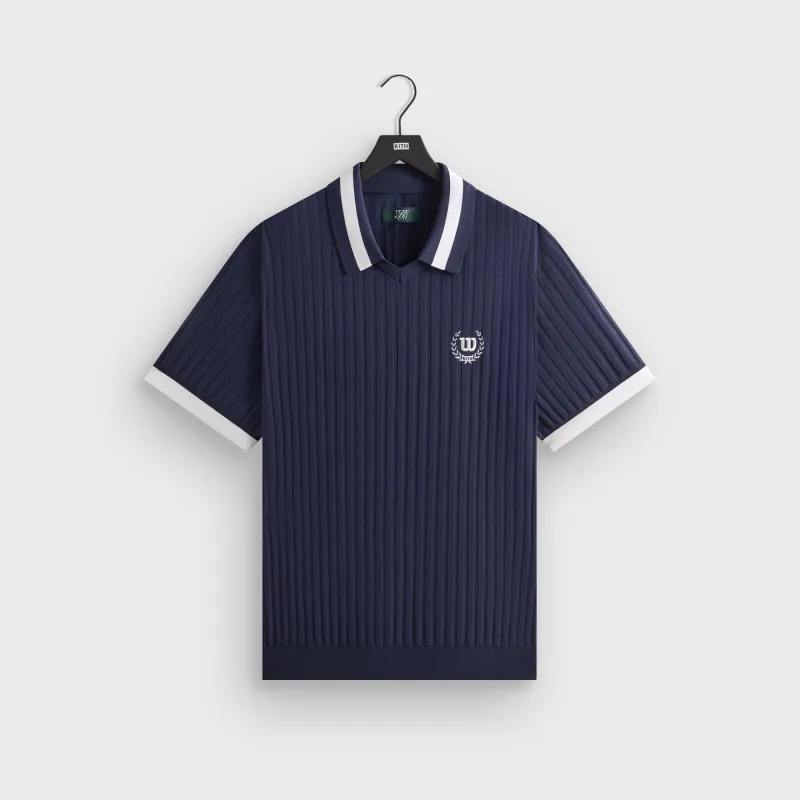 Kith for Wilson V-Neck Polo - Nocturnal sold by Kith