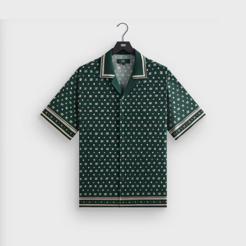Kith Monogram Silk Thompson Crossover Shirt - Stadium | Parallel
