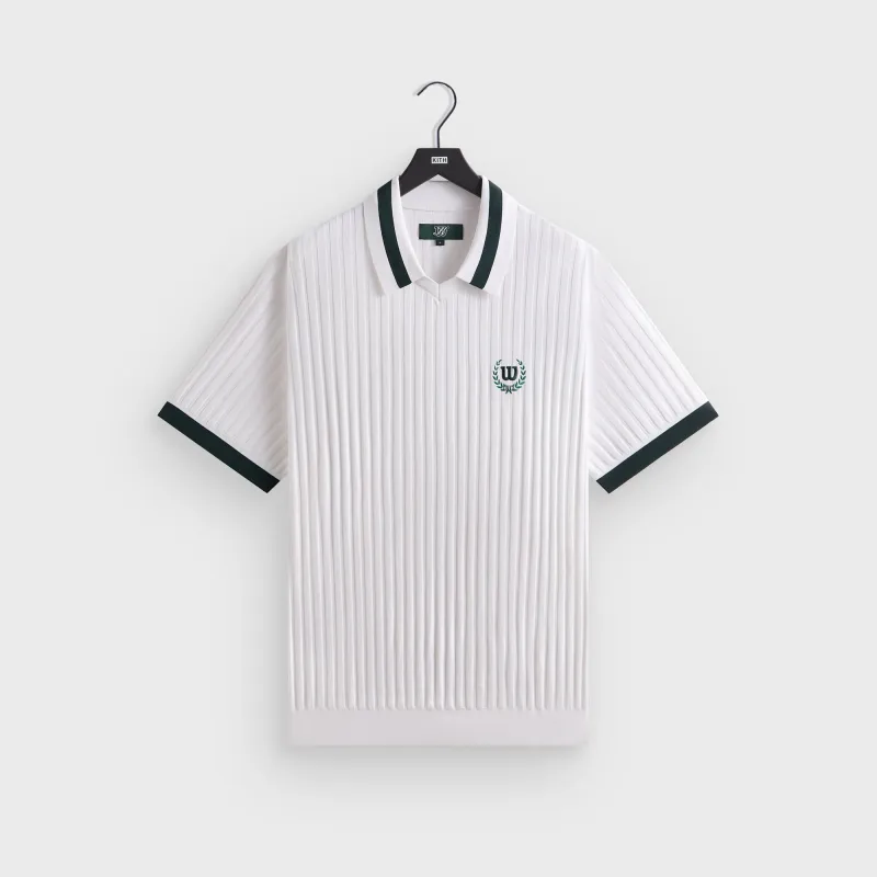 Kith for Wilson V-Neck Polo - White sold by Kith