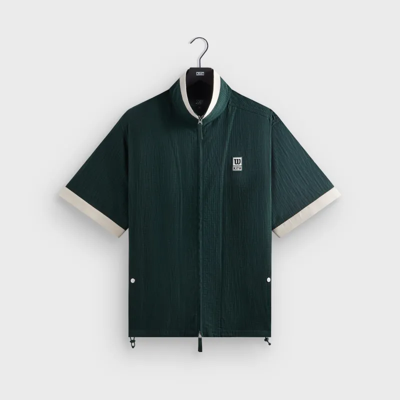 Kith for Wilson Dobby Zip Up Shirt - Stadium sold by Kith