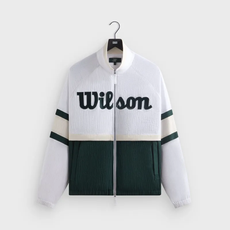 Kith for Wilson Dobby Track Jacket - White sold by Kith
