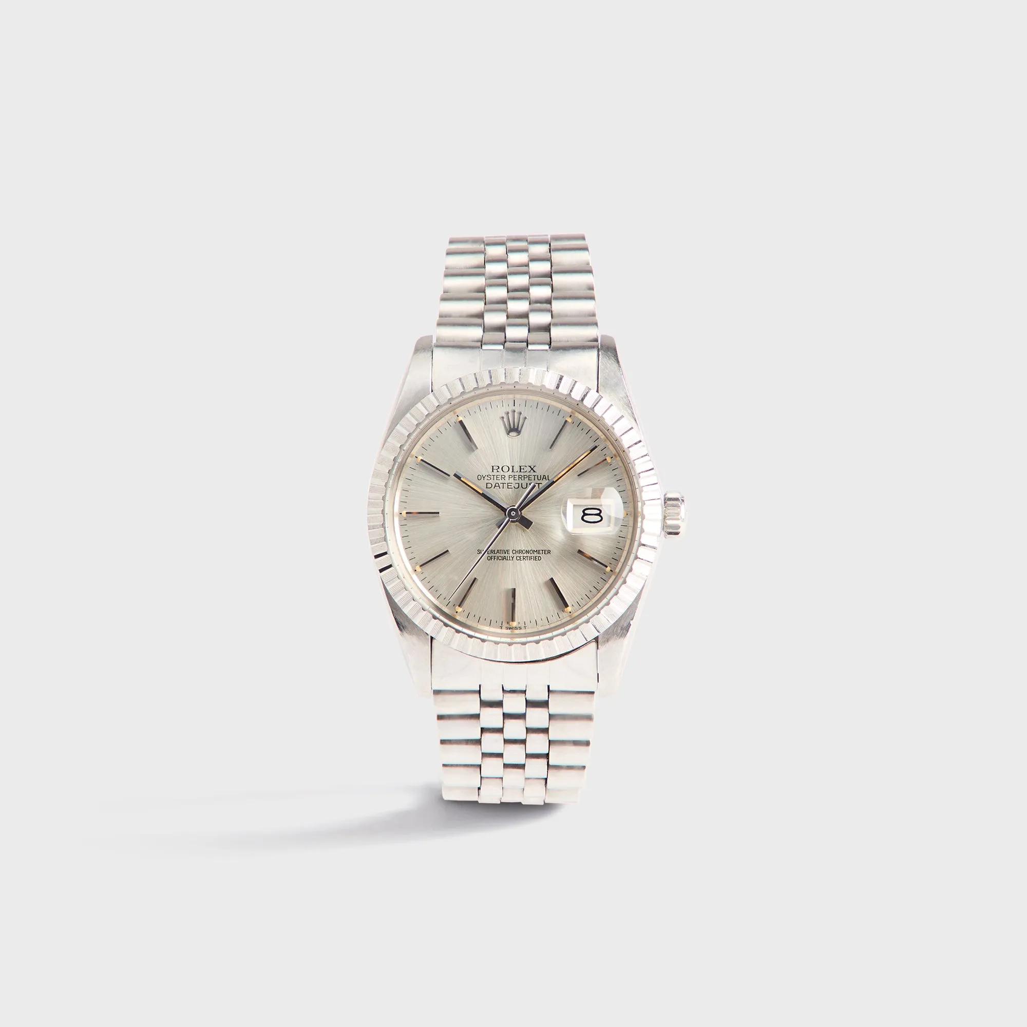 Wind Vintage Rolex Datejust Silver Sunburst Dial Unpolished sold by Kith