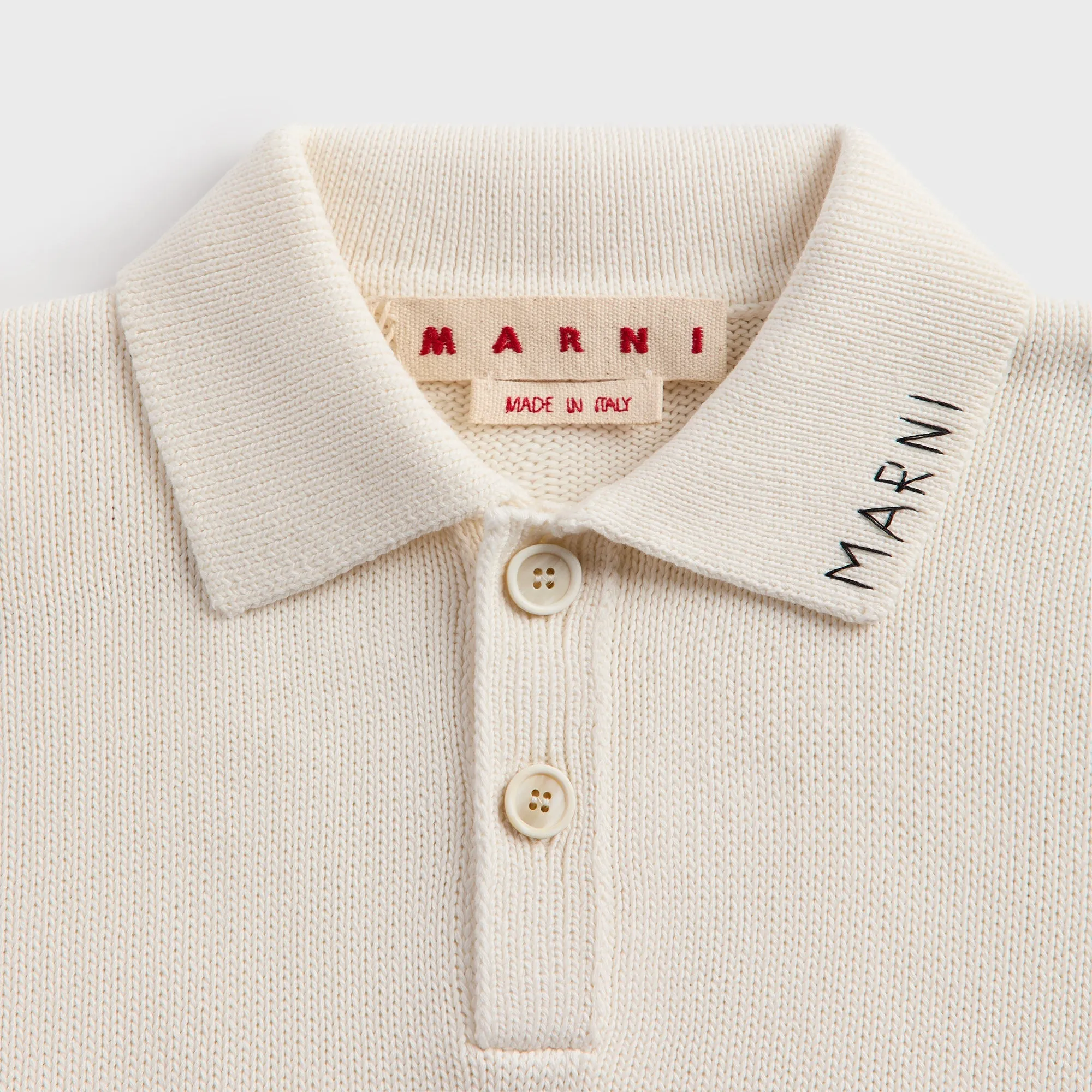 Marni Short Sleeve Polo Shirt - Lily White sold by Kith product image thumbnail 3