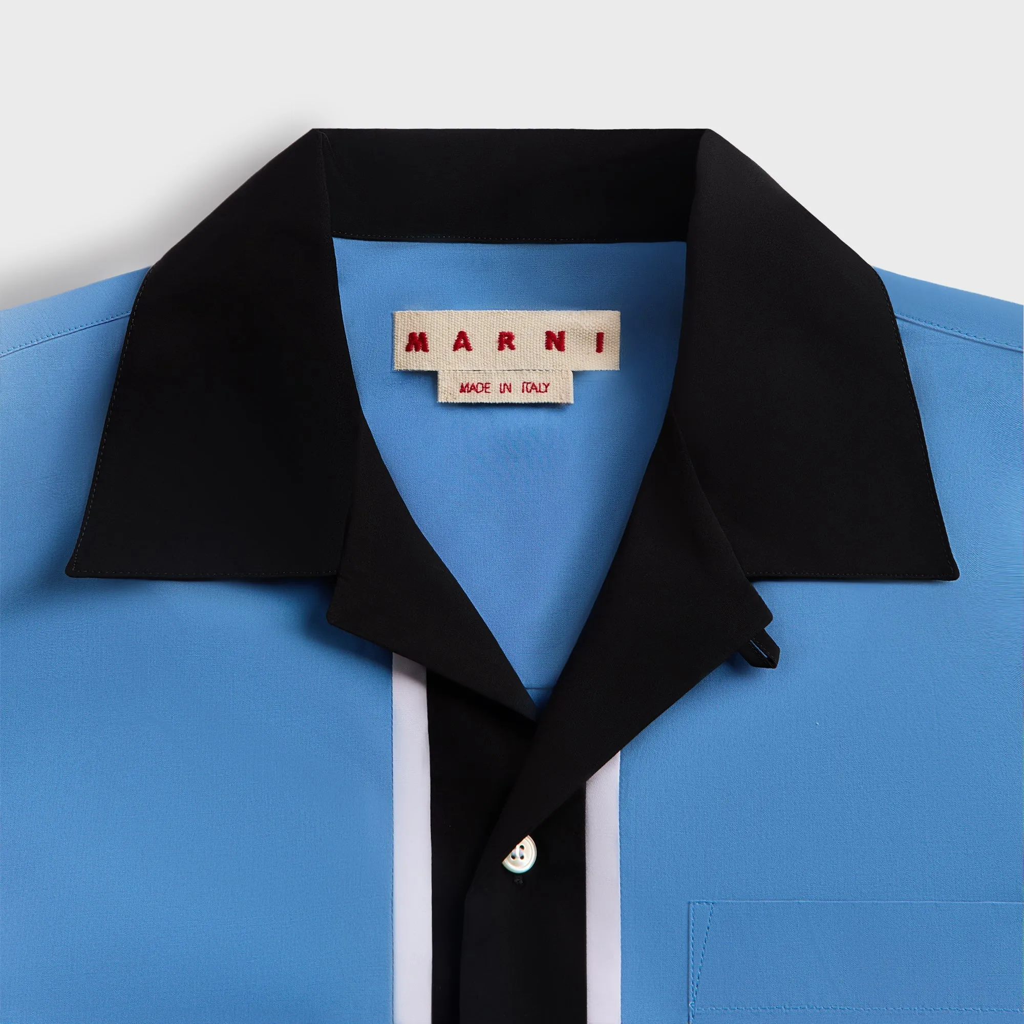 Marni Organic Cotton Poplin Short-Sleeved Bowling Shirt - Sapphire Blue sold by Kith product image thumbnail 3