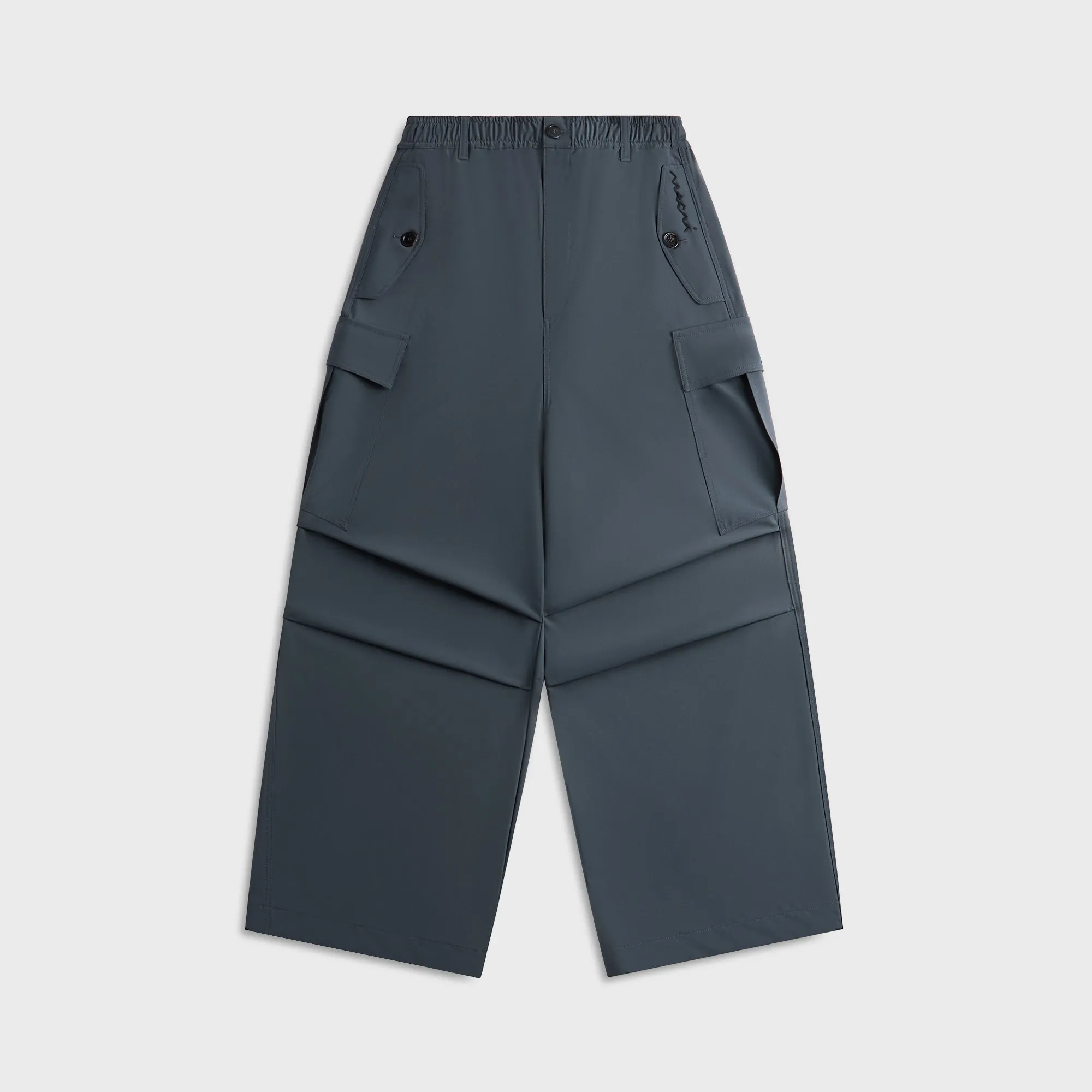 Marni Light Wool Blend Drawstring Cargo Workwear Pants - Dark Ash sold by Kith