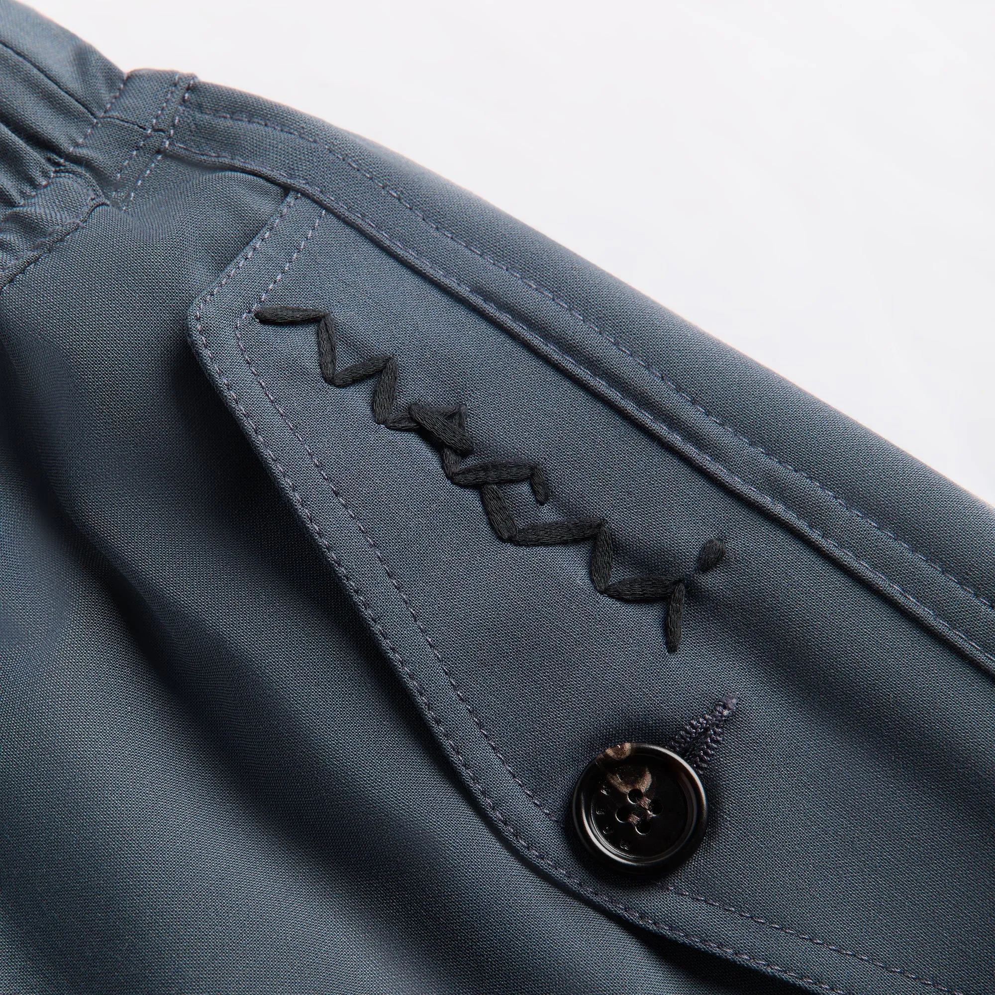 Marni Light Wool Blend Drawstring Cargo Workwear Pants - Dark Ash sold by Kith product image thumbnail 3