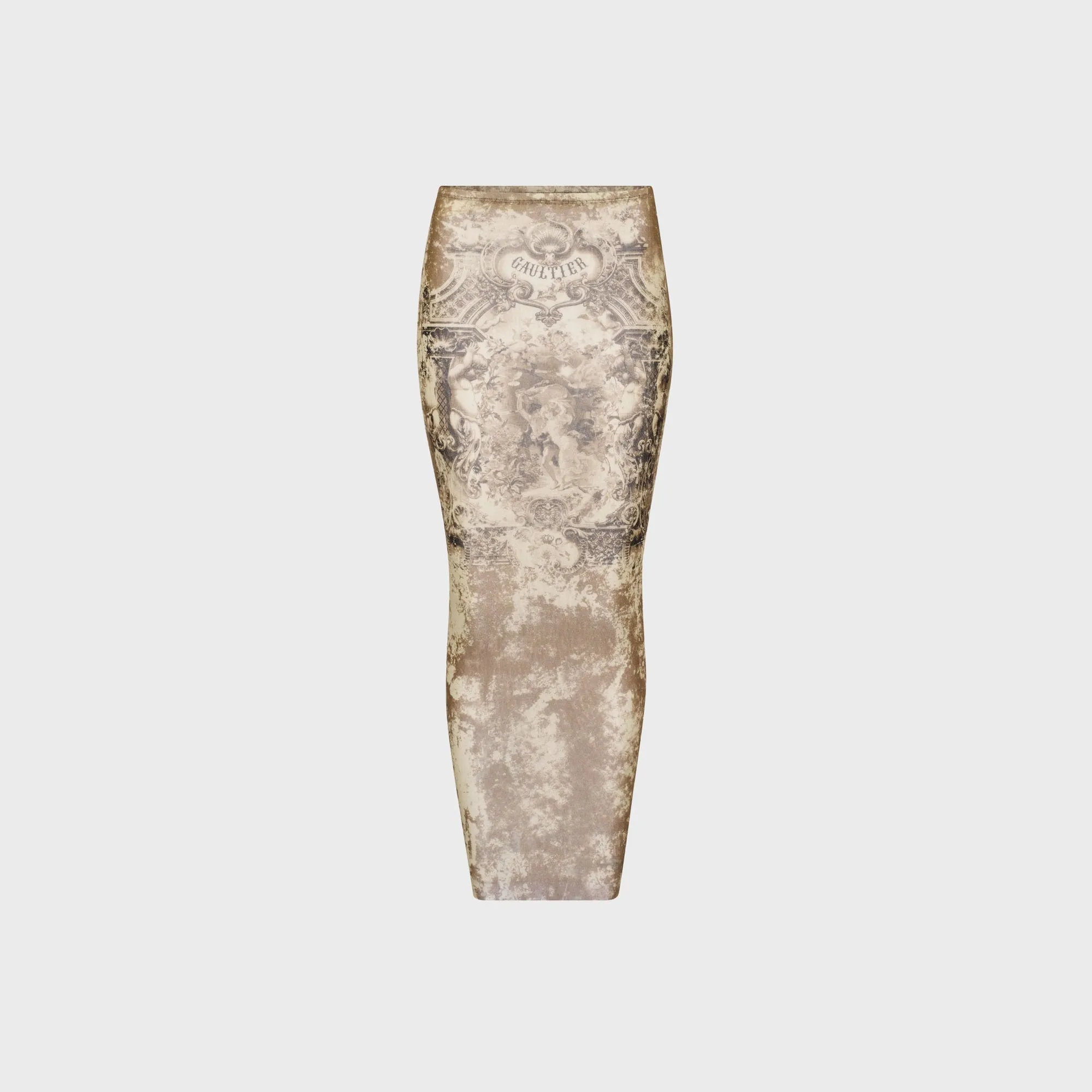 Jean Paul Gaultier Mesh Long Skirt - Printed Médaillon sold by Kith