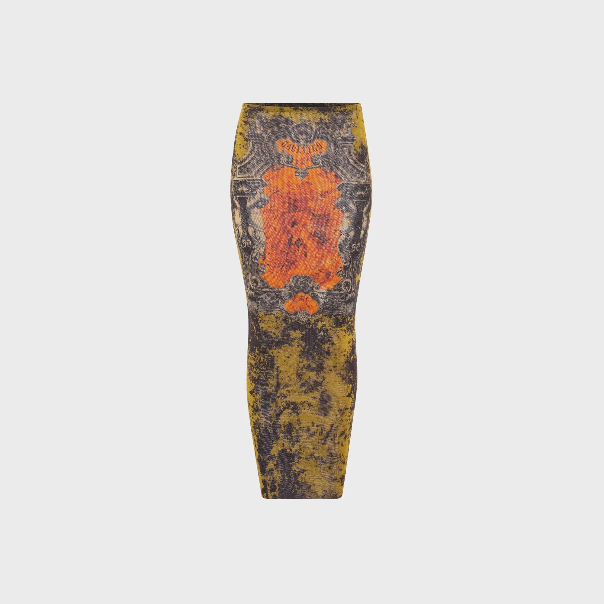 Jean Paul Gaultier Mesh Long Skirt - Printed Médaillon sold by Kith