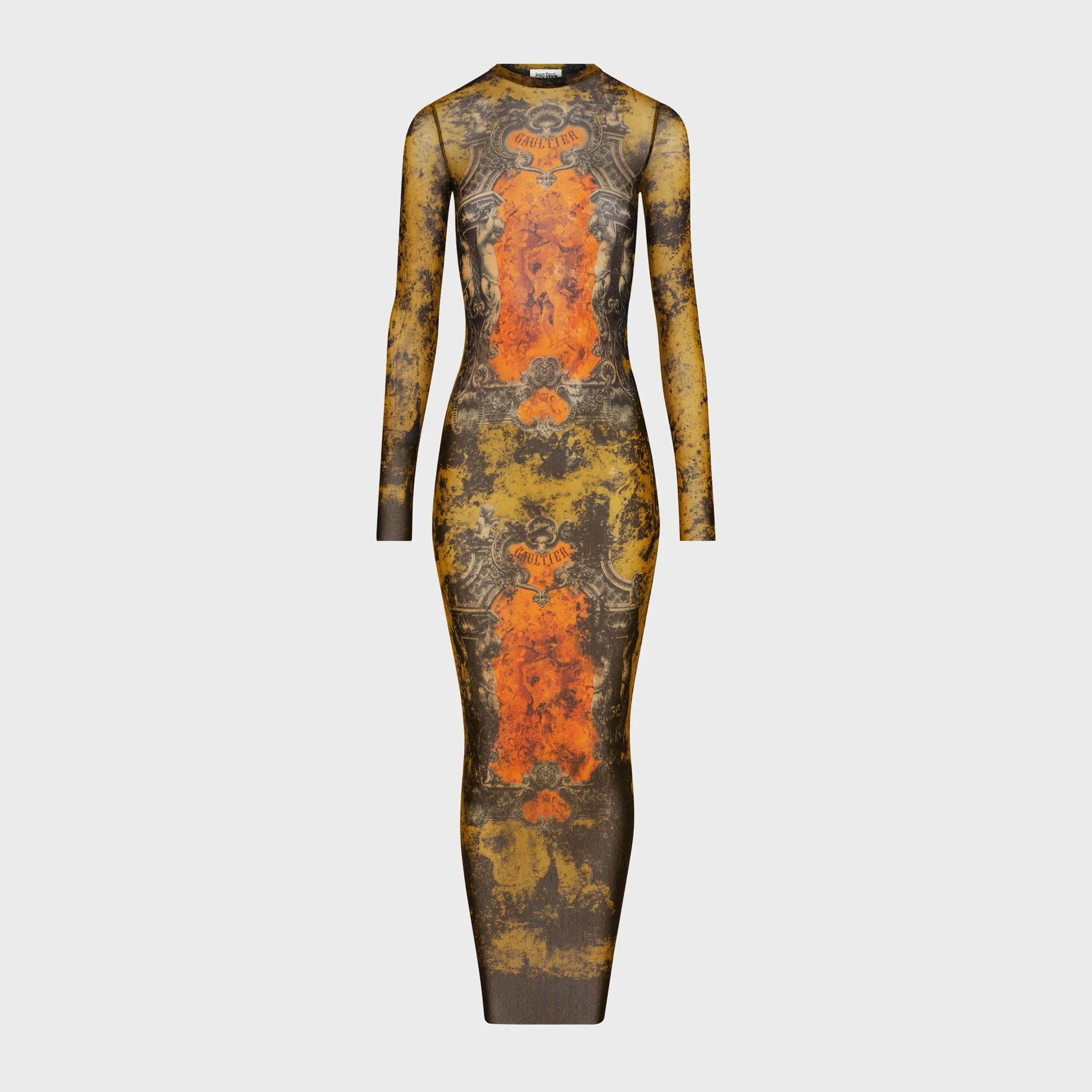 Jean Paul Gaultier Mesh Long Dress - Printed Medaillon sold by Kith