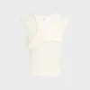 Hyein Seo Henley Top With Back Strap - White sold by Kith
