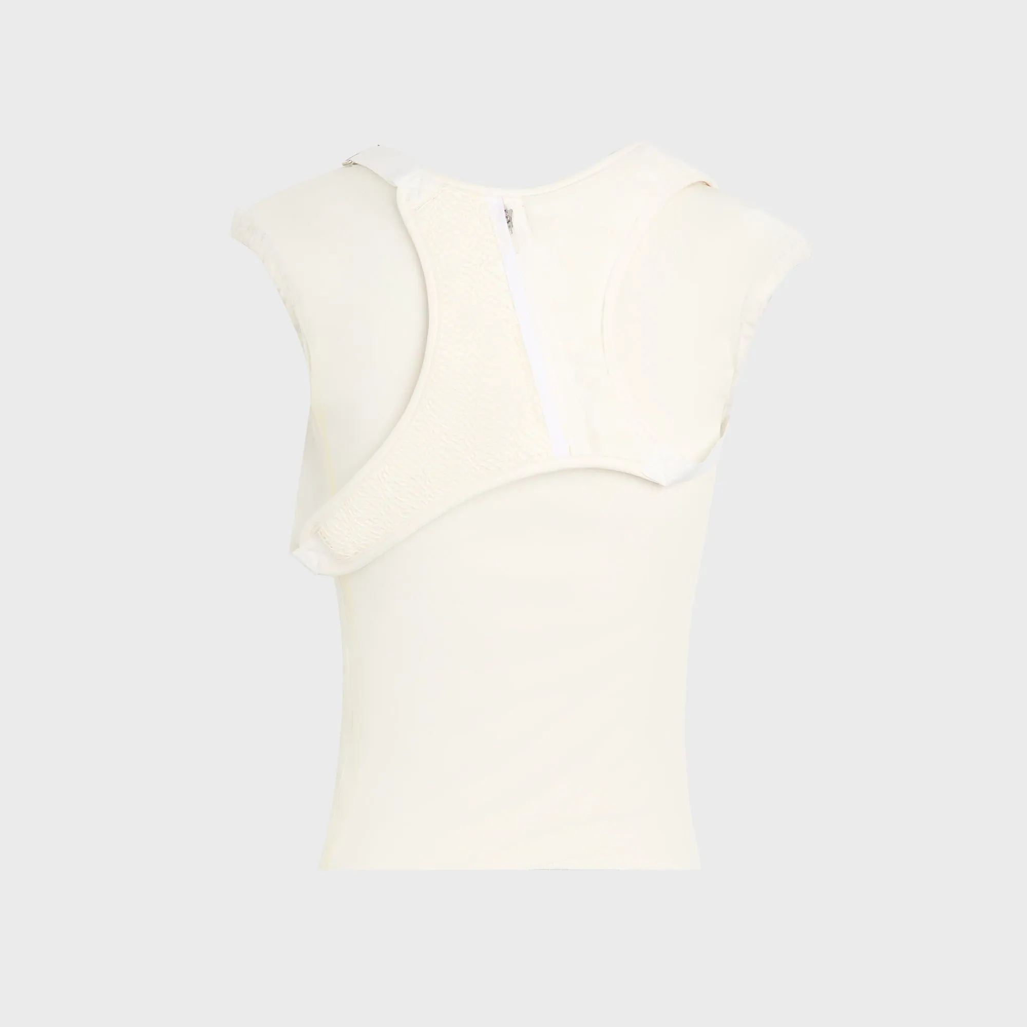 Hyein Seo Henley Top With Back Strap - White sold by Kith product image thumbnail 2