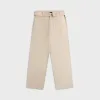 Hyein Seo Cotton Pant With Waist Bag - Greige sold by Kith