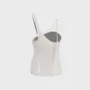 Hyein Seo Beaded Strap Top - Ash Grey sold by Kith