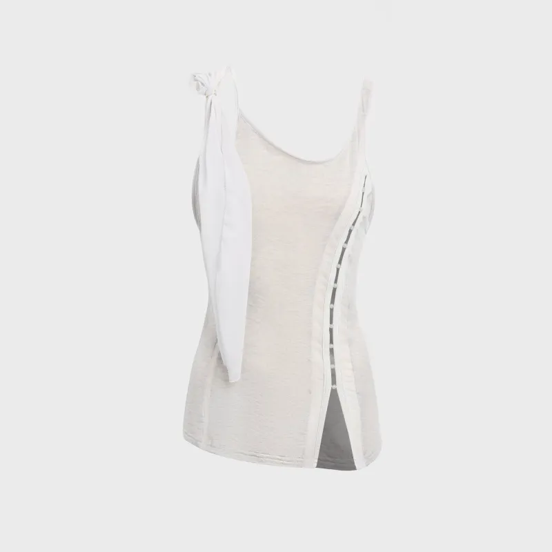 Hyein Seo Beaded Strap Top - Ash Grey sold by Kith