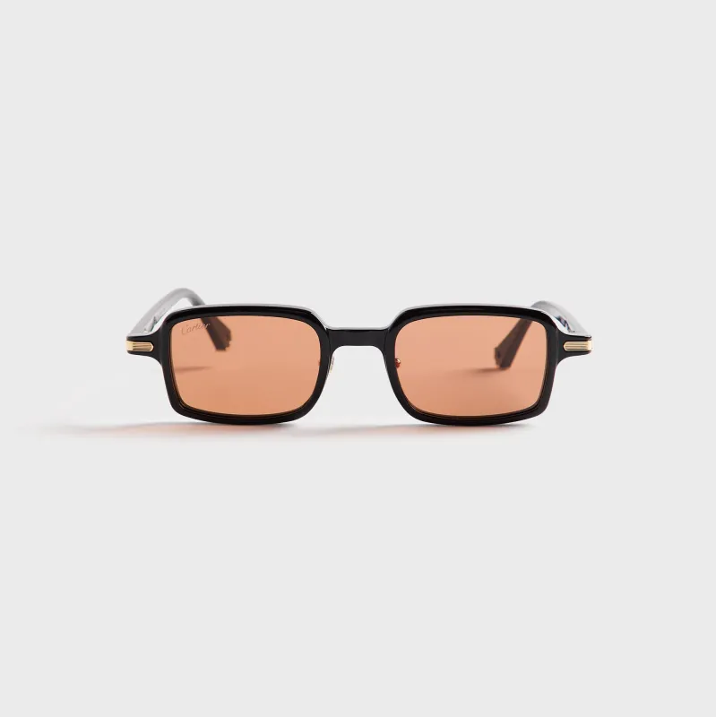 Cartier Square Sunglasses - Black / Amber sold by Kith