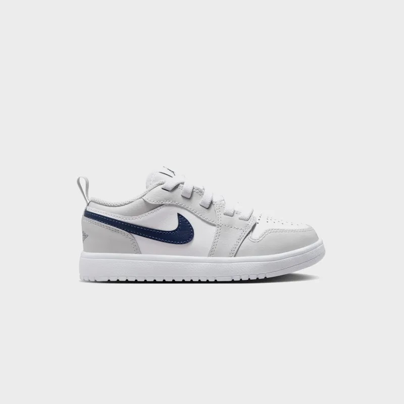 Nike PS Jordan 1 Low Alt - White / Neutral Grey / Gum Medium Brown / Midnight Navy sold by Kith