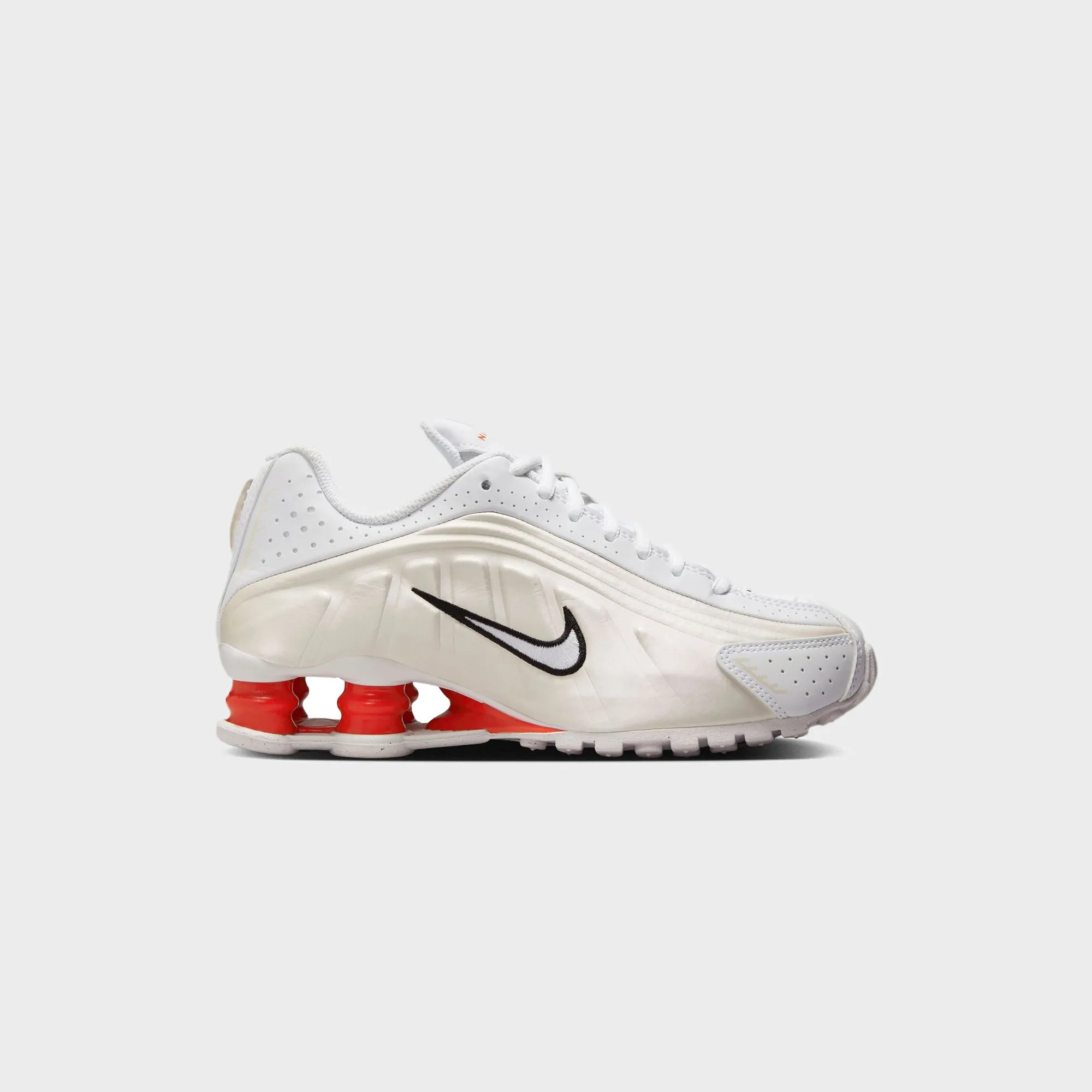 Nike Shox R4 - White / Phantom / Picante Red sold by Kith