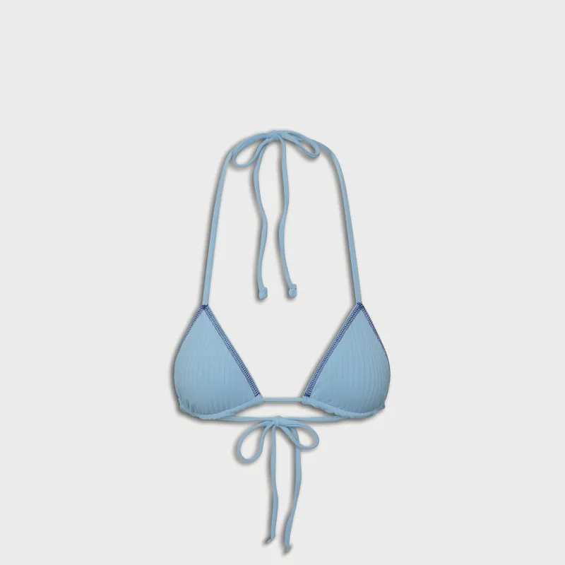 Frankies Bikinis Nick Ribbed Top - Blue Vanilla sold by Kith
