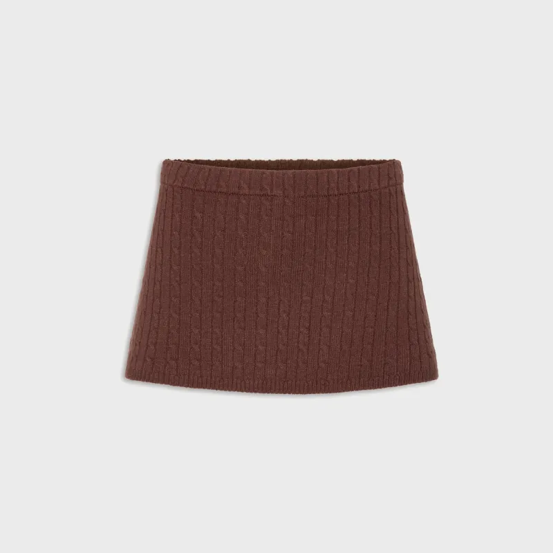 Frankies Bikinis Marialla Cable Knit Skort - Brown Sugar sold by Kith