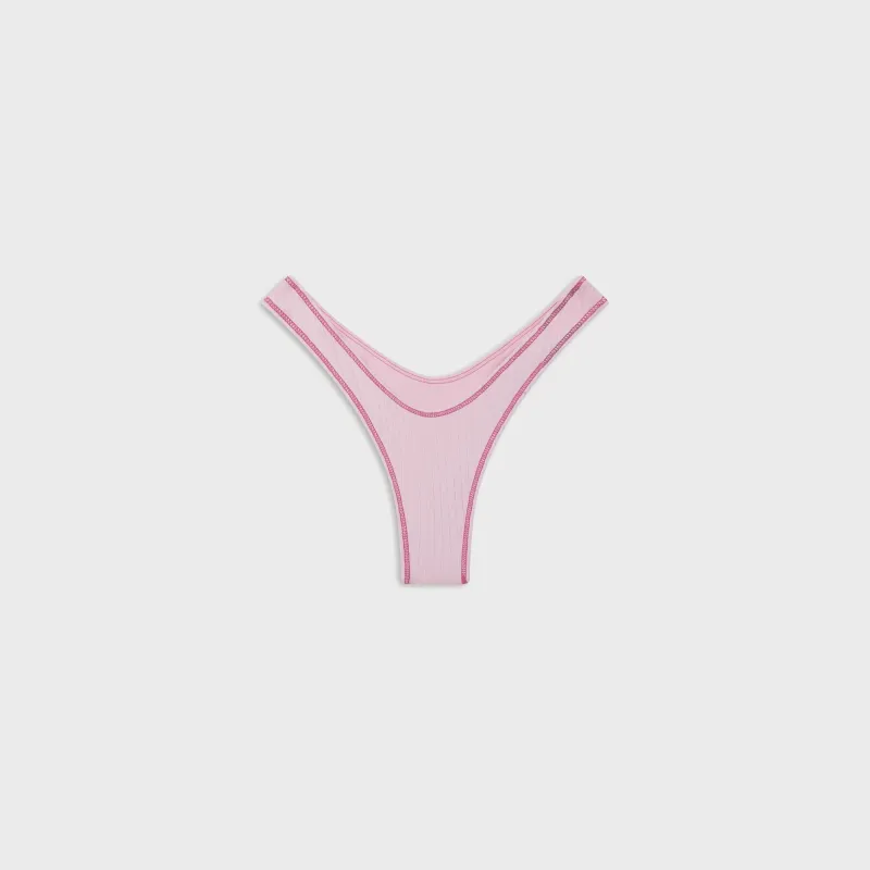 Frankies Bikinis Full Moon Ribbed Bottom - Strawberries / Cream sold by Kith