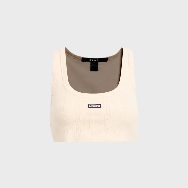 Ksubi Scott Origin Crop Tank - White sold by Kith