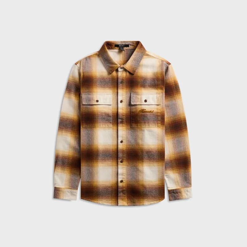 Ksubi Rosebowl Long Sleeve Shirt - Burnt Orange made by Ksubi
