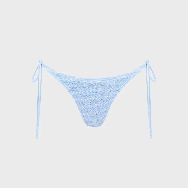 Bond Eye Serenity Brief Bikini Bottom - Powder Blue Stripe sold by Kith