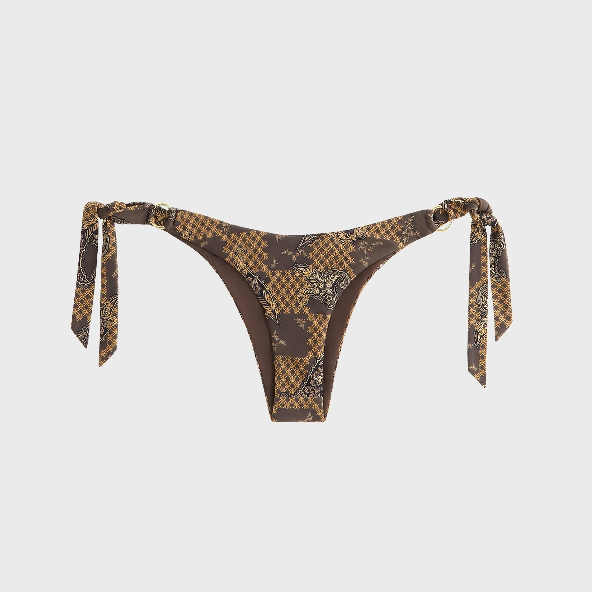 Kith Women Iris Crest Paisley Tie Bottom - Brew sold by Kith